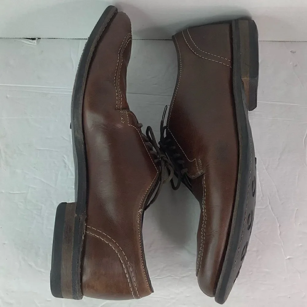 Allen Edmonds Clark Street Lace Up Oxford Men Dress Brown Leather Shoes 9